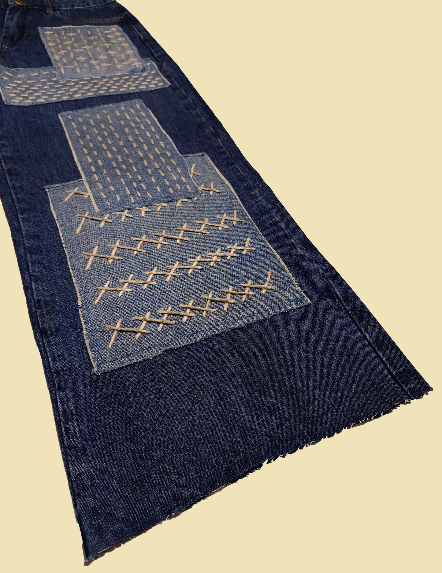 Sashiko Spirit - High Rise Wide Leg Cropped