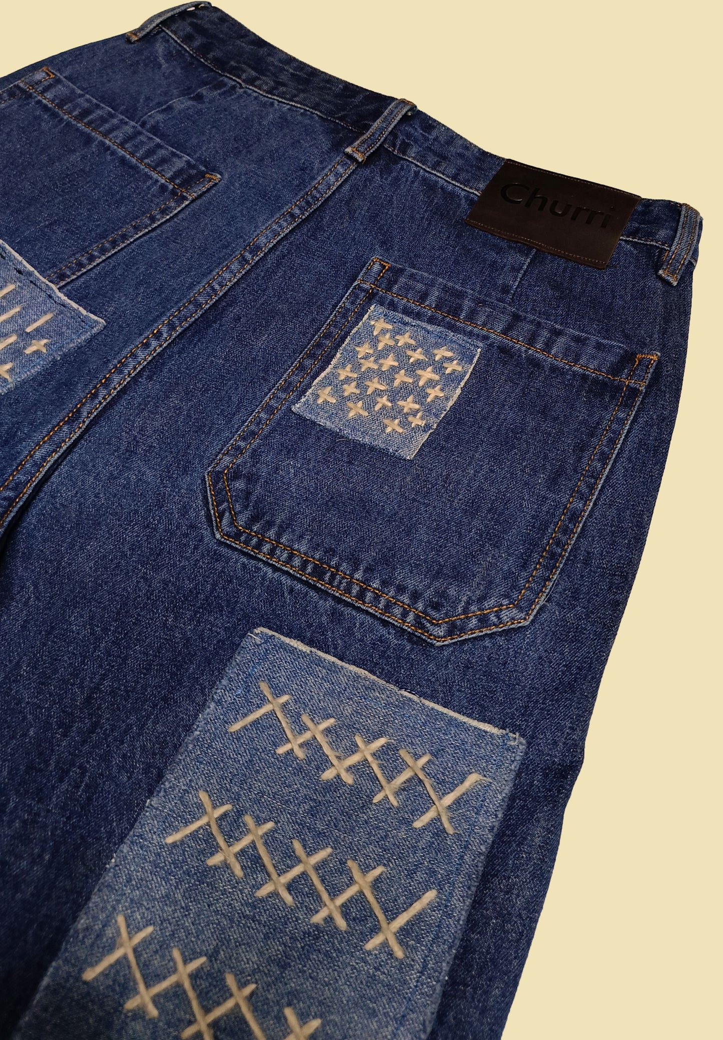 Sashiko Spirit - High Rise Wide Leg Cropped