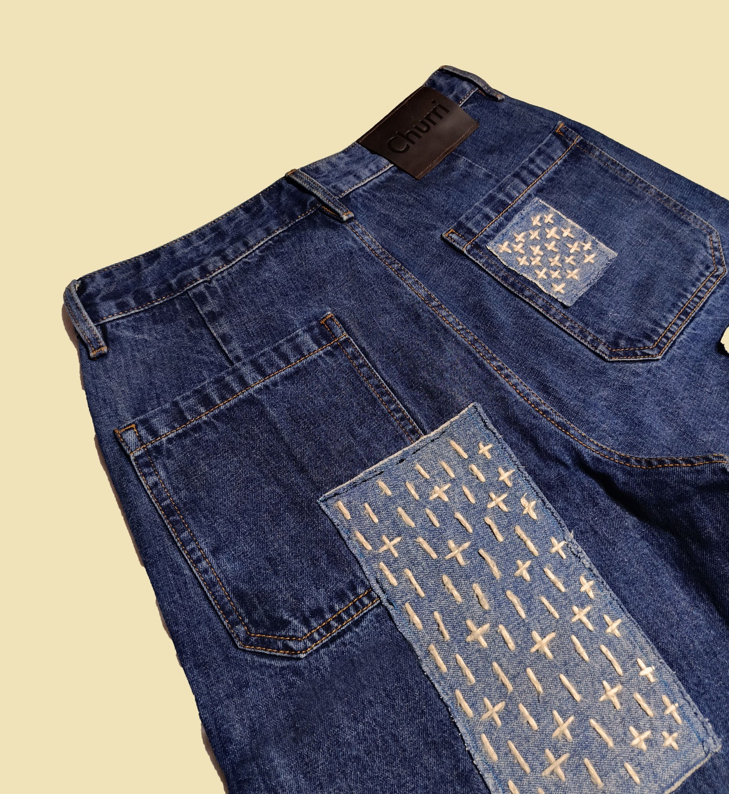 Sashiko Spirit - High Rise Wide Leg Cropped
