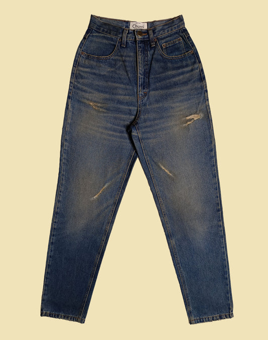 Authentic Blue - High Rise Mum Jean