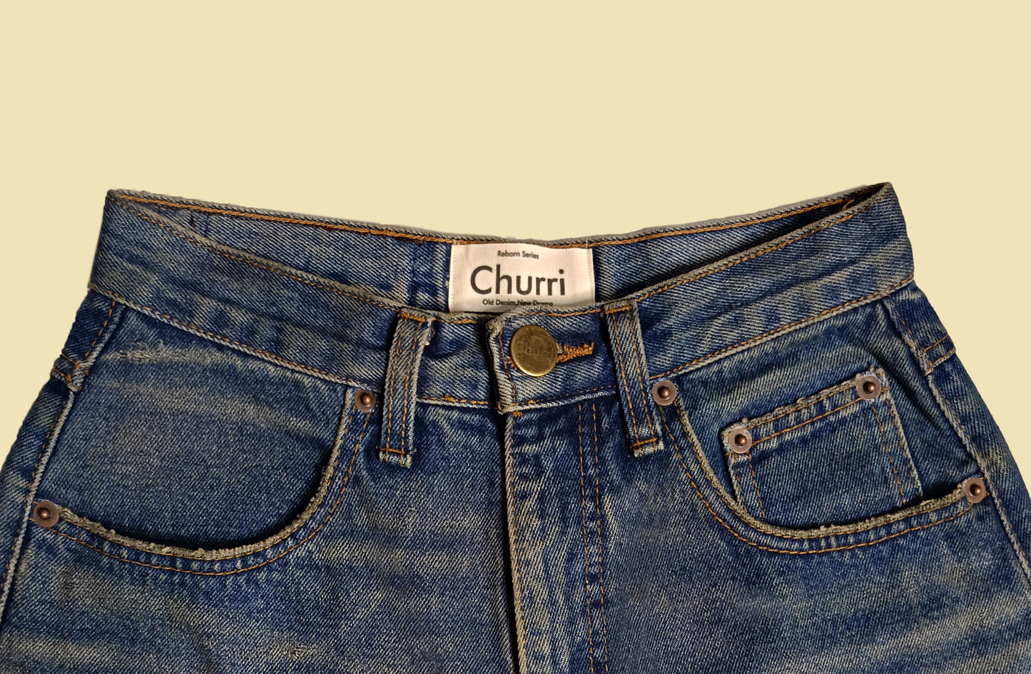 Authentic Blue - High Rise Mum Jean