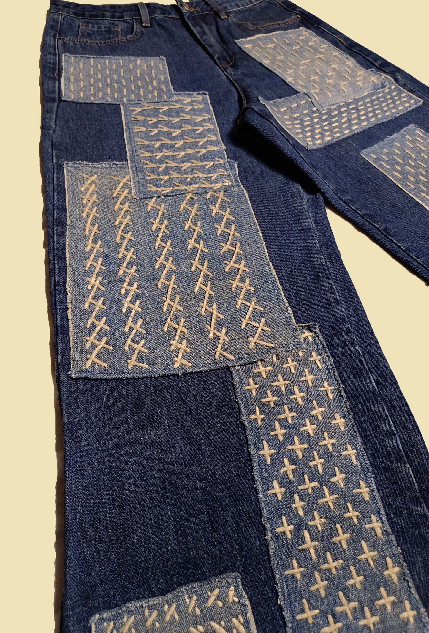 Sashiko Spirit - High Rise Wide Leg Cropped
