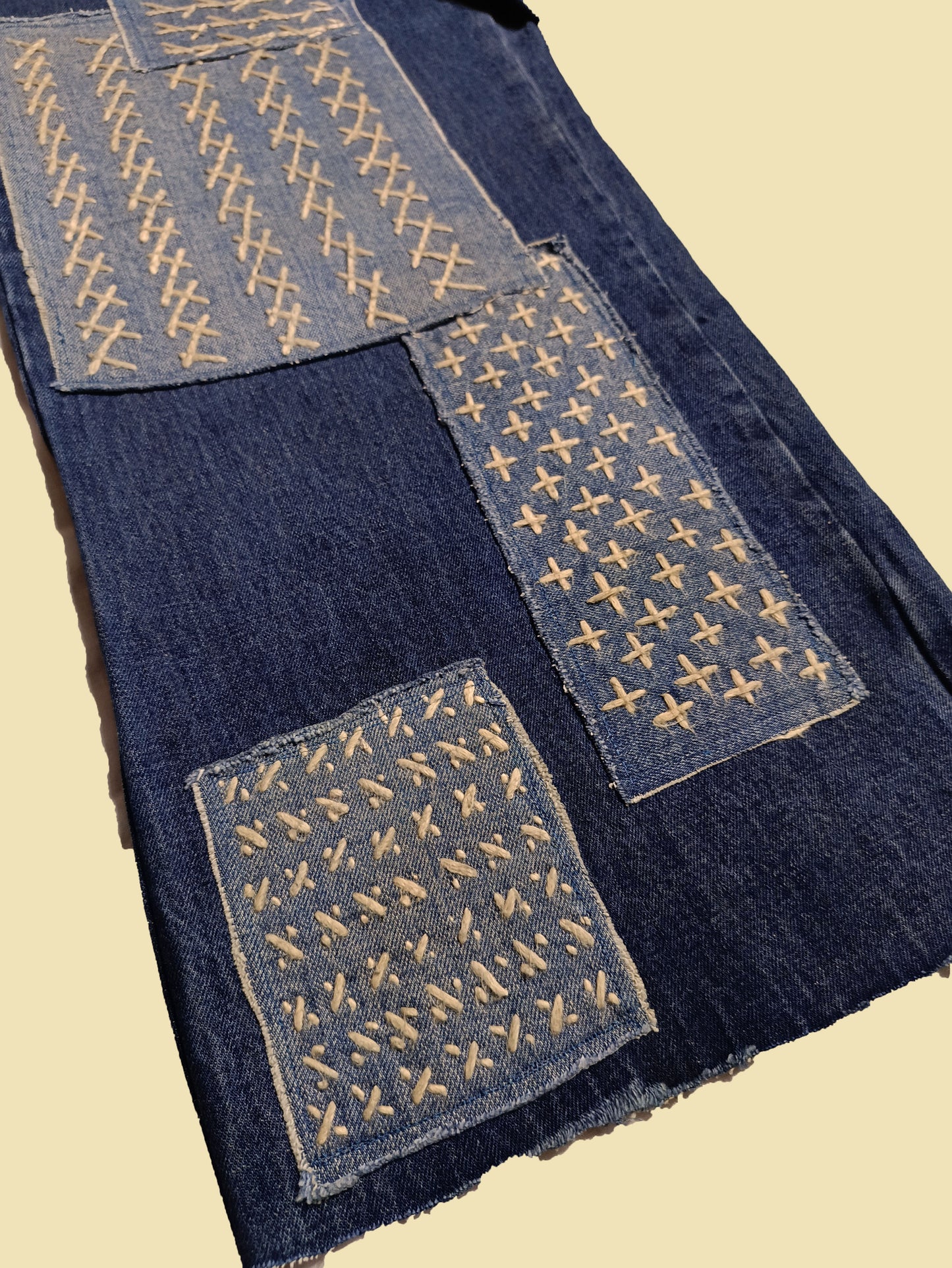 Sashiko Spirit - High Rise Wide Leg Cropped